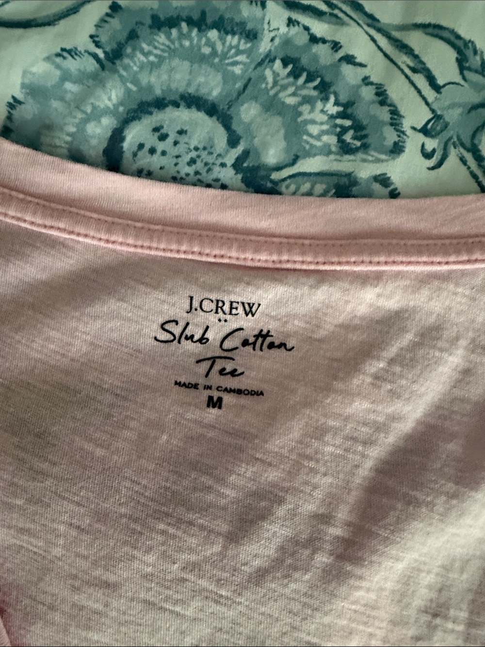 J. Crew Light Pink Slub Cotton Short Sleeve Tee